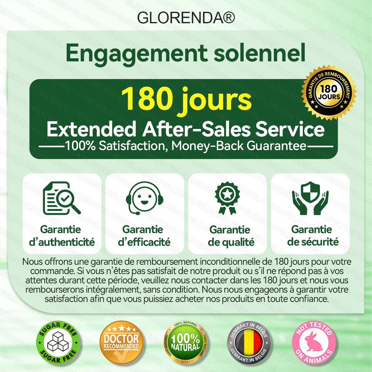 Boutique officielle 🔬🔬 𝐆𝐋𝐎𝐑𝐄𝐍𝐃𝐀® Moringa · Berbérine + NAD+ – Patch Microneedle Nano Avancé 10-en-1 (1×/jour, résultats visibles en 7 jours) | Obésité, relâchement cutané, apnée du sommeil, articulations, etc.